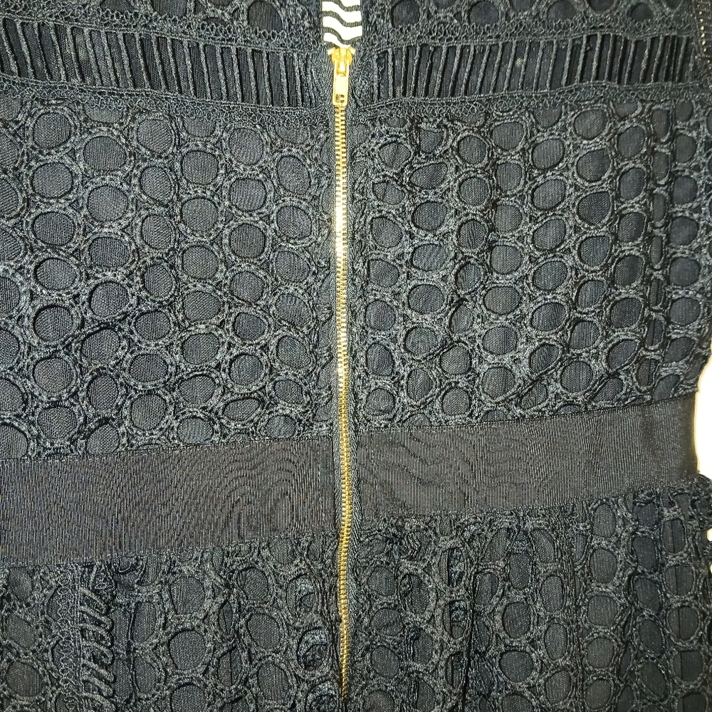Cqbycq Black Crochet Dress Medium - Picture 3 of 4